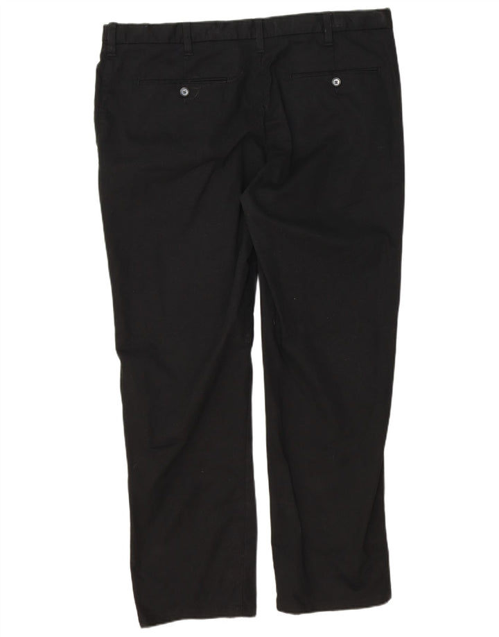 Marks & Spencer Ανδρικό παντελόνι Chino με κανονική εφαρμογή W38 L29 μαύρο βαμβακερό