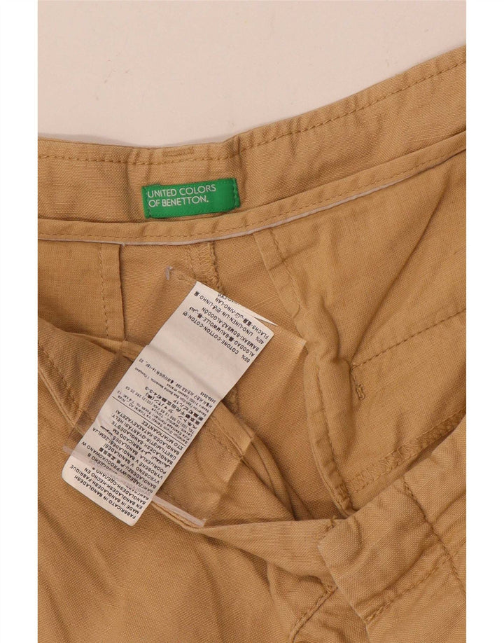 Ανδρικό σορτς Chino Benetton IT 48 Medium W34 Beige βαμβακερό