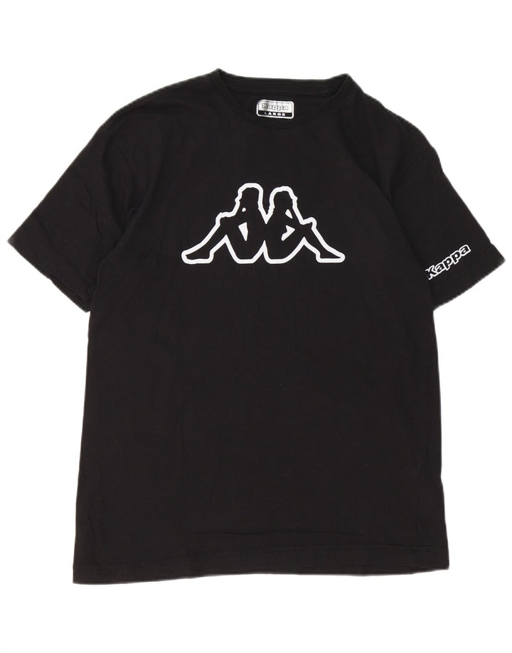 Kappa Γυναικείο T-Shirt Top μεγάλο μαύρο βαμβακερό