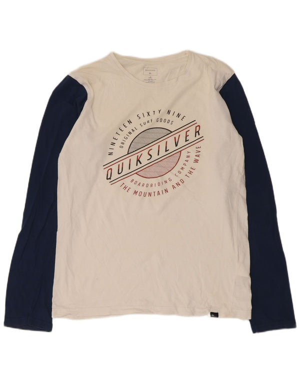 Quiksilver Boys Graphic Top μακριά μανίκια 15-16 ετών Λευκό χρώμα