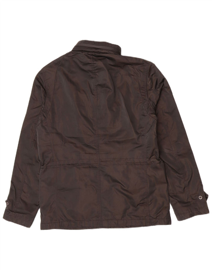 Zara Mens Hooded Utility Jacket UK 38 Medium Brown