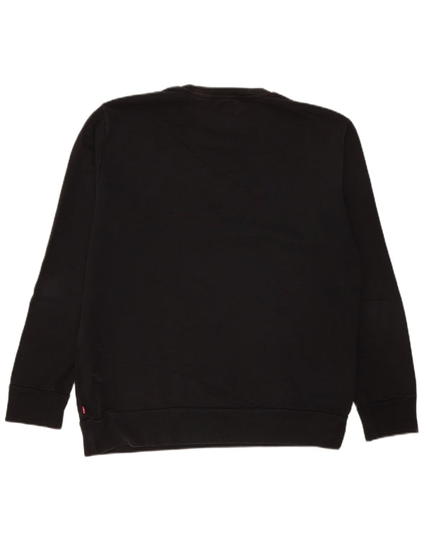 Levi's Mens Graphic Sweatshirt Jumper Large Black Cotton