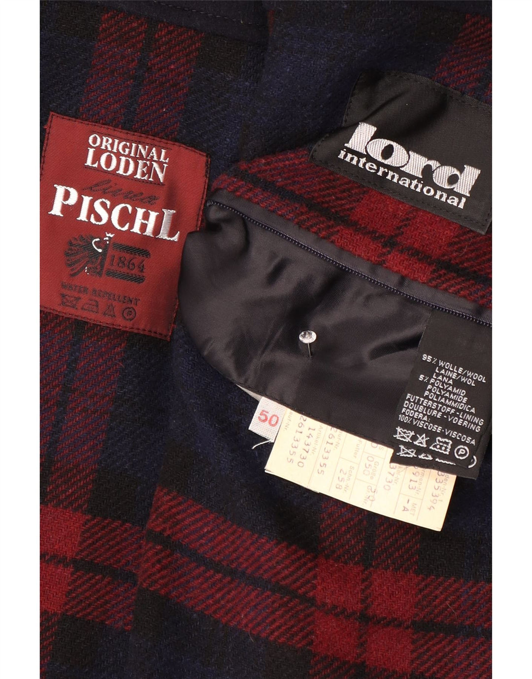 Ανδρικό πανωφόρι Pischl EU 50 Large Navy Blue Wool