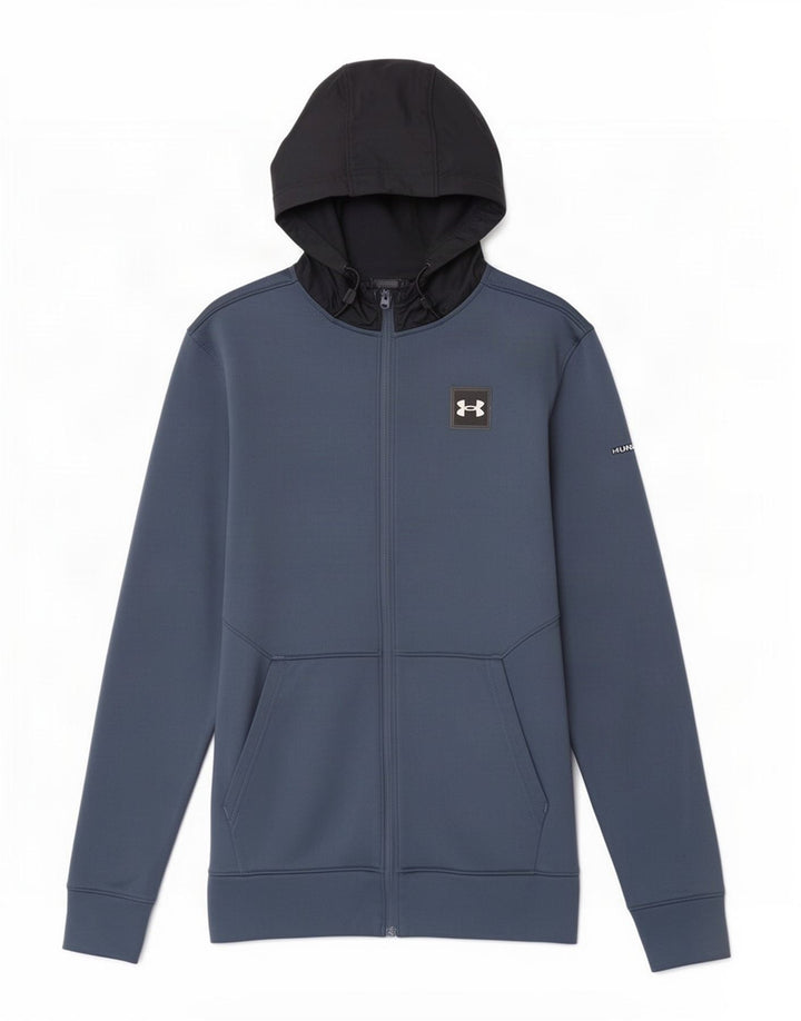 Ανδρικό πουλόβερ με κουκούλα με φερμουάρ Under Armour, μεσαίο μπλε χρώμα