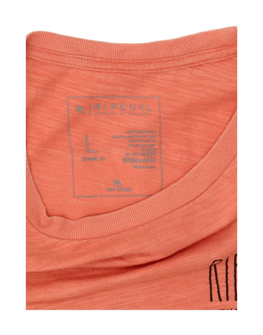 Ανδρικό γραφικό T-Shirt Rip Curl Top μεγάλο πορτοκαλί βαμβακερό