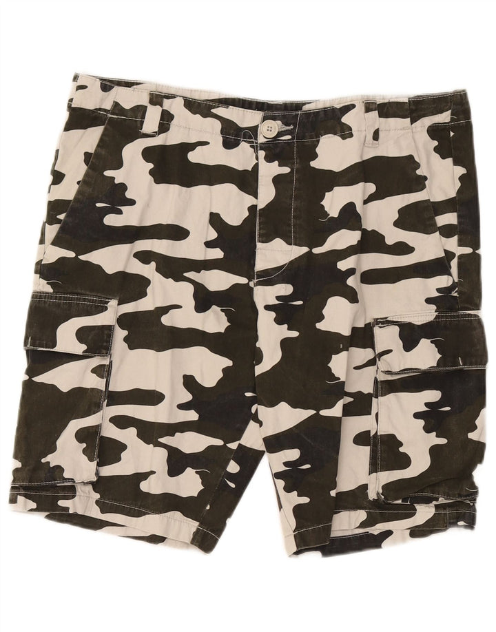 Ανδρικό σορτς Cargo French Connection W34 Large Khaki Camouflage