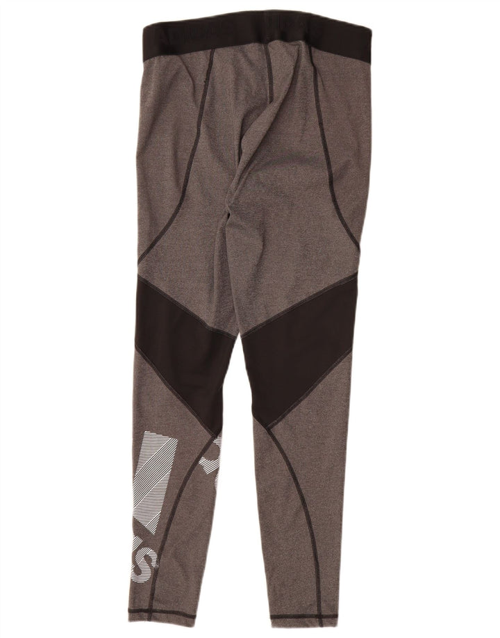 Γυναικεία γραφικά κολάν Adidas UK 12/14 Medium Grey Colorblock Polyester