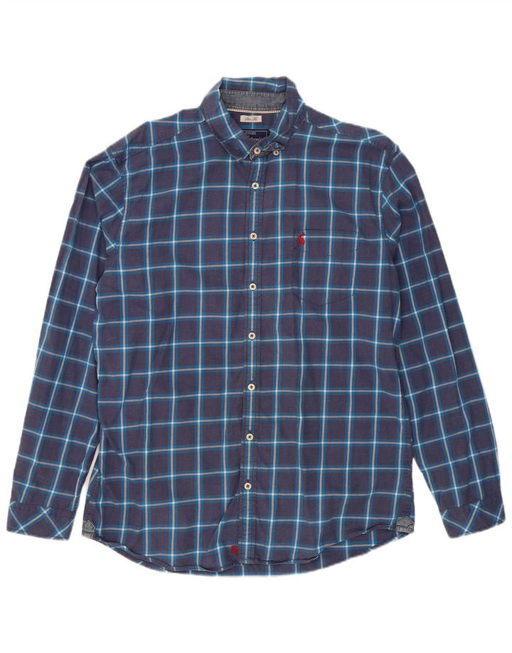 Ανδρικό πουκάμισο JOULES Slim Fit Large Navy Blue Check Cotton