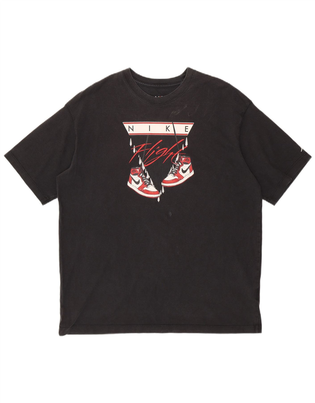 JORDAN Ανδρικό γραφικό T-Shirt Top XL Μαύρο βαμβακερό