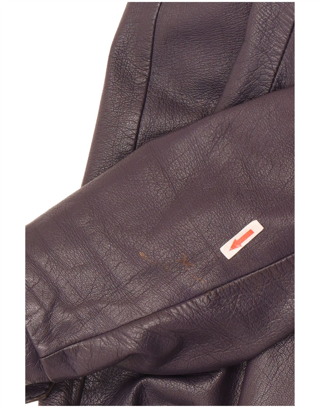 Vintage Γυναικείο Δερμάτινο Μπουφάν με 2 Κουμπιά UK 8 Small Purple
