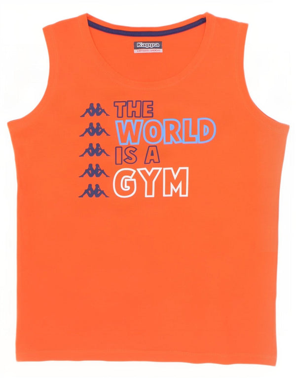 Kappa Boys Graphic Vest Top 9-10 Years Orange