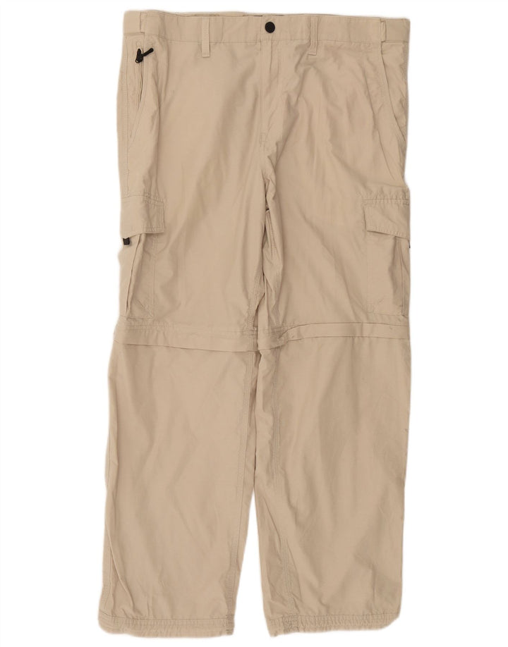 Marks & Spencer Ανδρικό ίσιο παντελόνι Cargo W36 L29 Μπεζ βαμβακερό