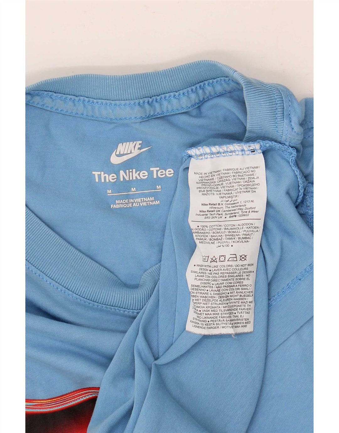 Ανδρικό γραφικό μπλουζάκι Nike, μεσαίο μπλε βαμβακερό