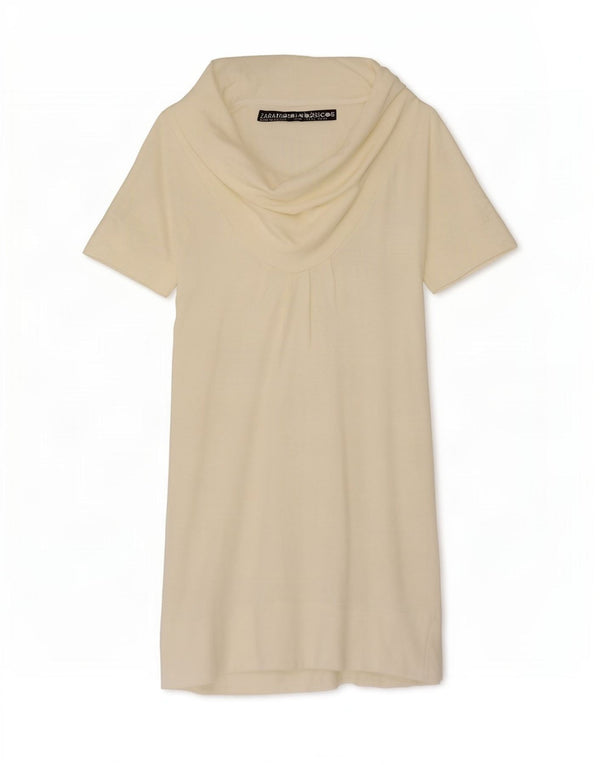 Zara Γυναικείο φόρεμα Shift UK 14 Large Off White
