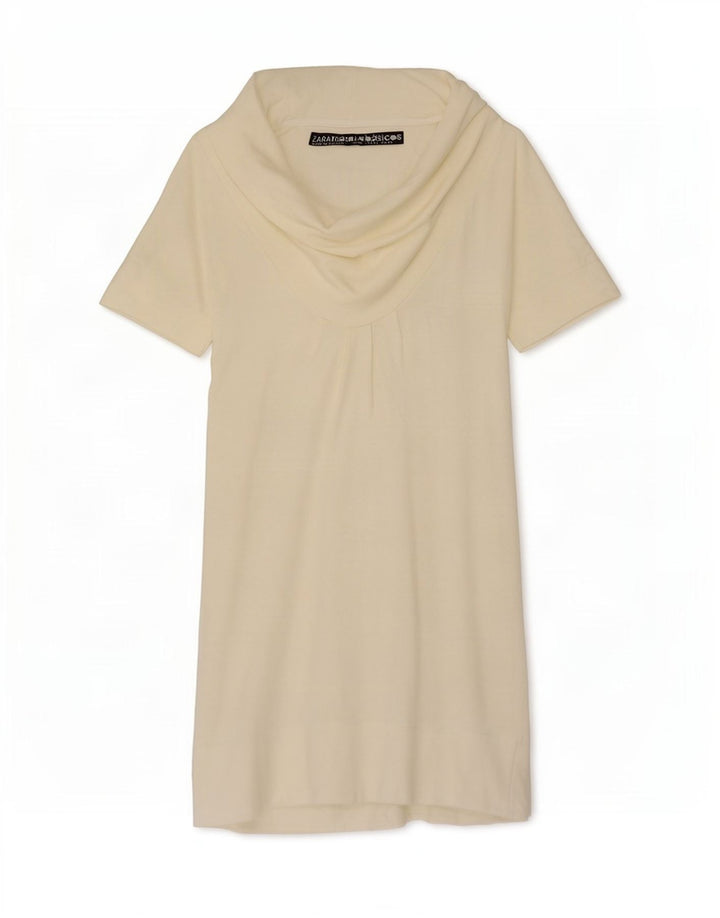 Zara Γυναικείο φόρεμα Shift UK 14 Large Off White