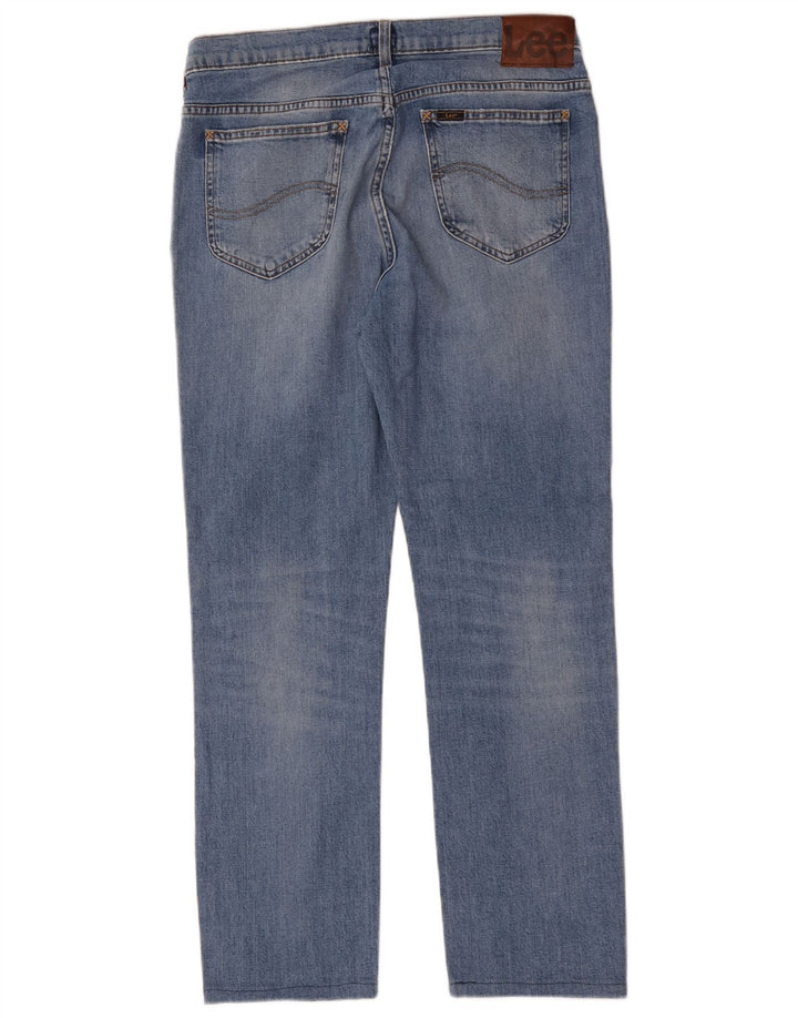 Lee Mens Rider Straight Jeans W34 L28 Blue Cotton