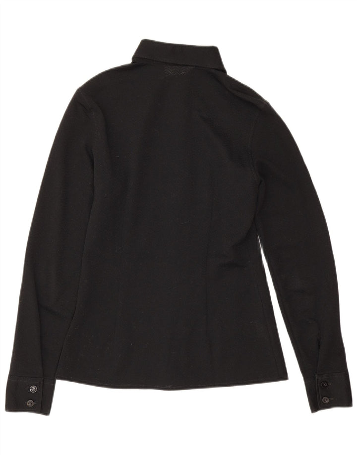 Stefanel Γυναικείο πουκάμισο Μπλούζα UK 10 Small Black Polyester