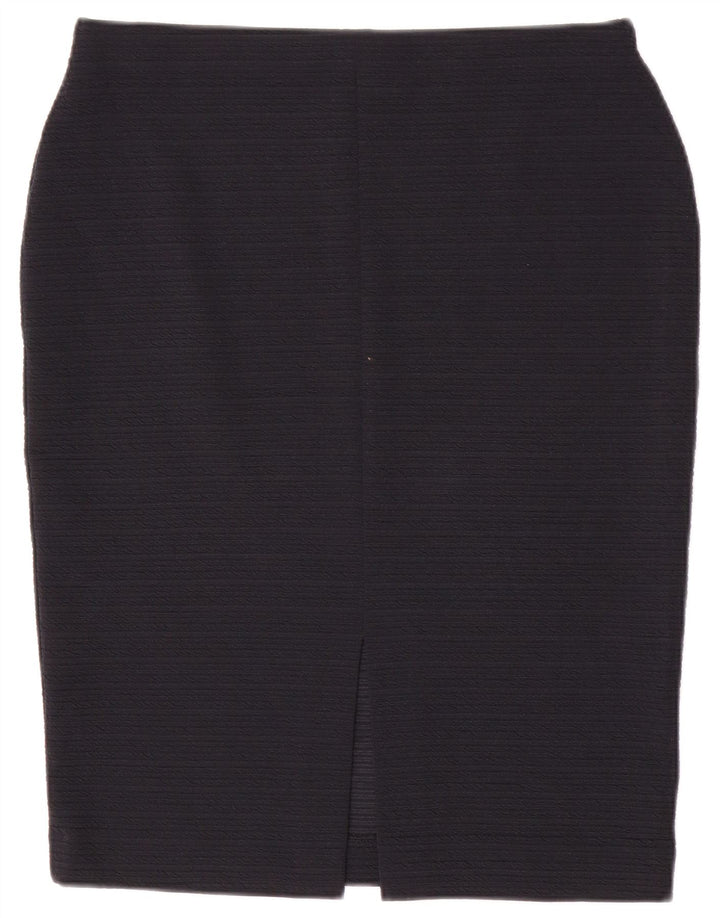 Marks & Spencer Γυναικεία Pencil Φούστα UK 12 Medium W30 Navy Blue Polyester