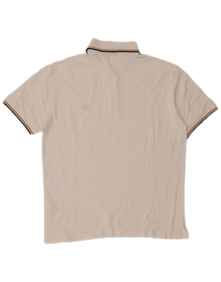 Fred Perry Ανδρικό πουκάμισο πόλο από μεσαίο λευκό βαμβάκι