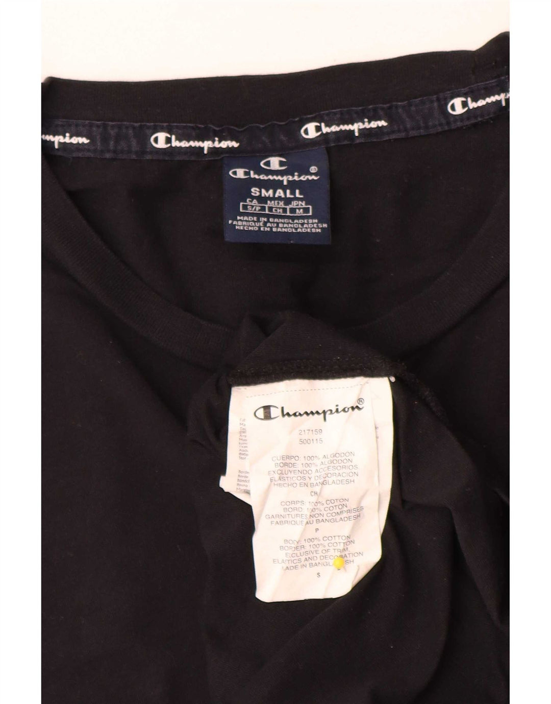 Ανδρικό T-Shirt Champion Top Μικρό μαύρο βαμβακερό