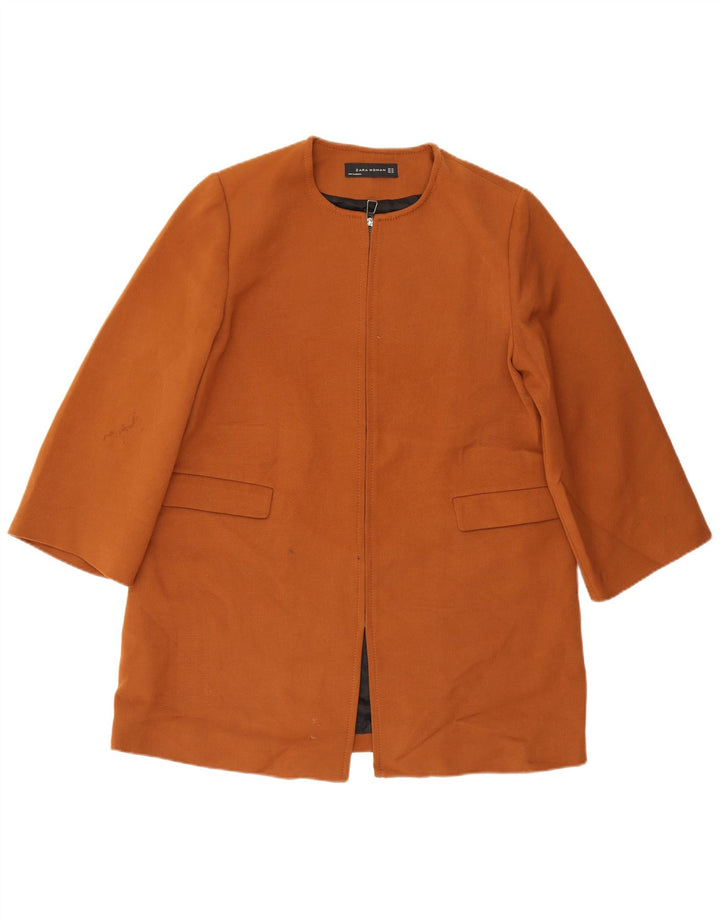 Zara Γυναικείο Πανωφόρι UK 18 XL Καφέ Πολυεστέρας