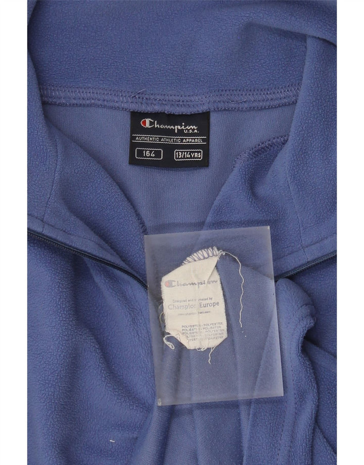 CHAMPION Αγόρια με φερμουάρ φλις λαιμόκοψη 13-14 ετών Navy Blue Polyester