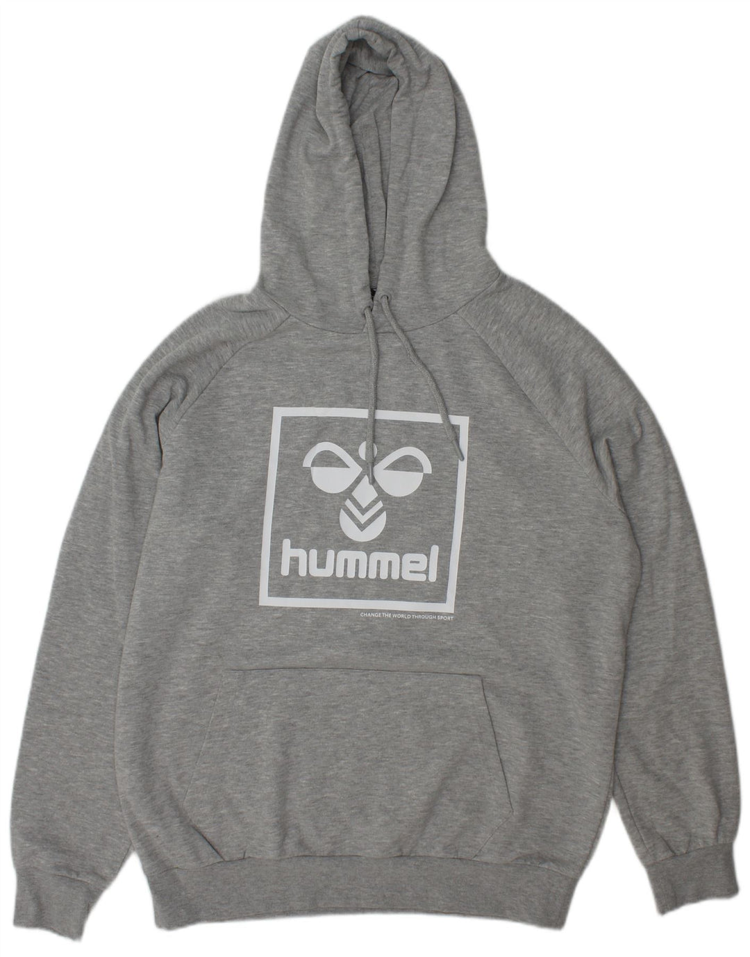 Ανδρικά γραφικά κουκούλα Hummel, XL, πολυεστέρας με γκρι φλύκταινες