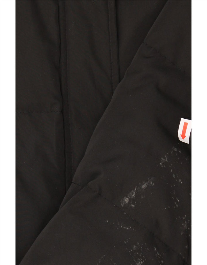 TOMMY HILFIGER Womens Hooded Padded Jacket UK 12 Medium Black Polyester Vintage Tommy Hilfiger and Second-Hand Tommy Hilfiger from Messina Hembry 