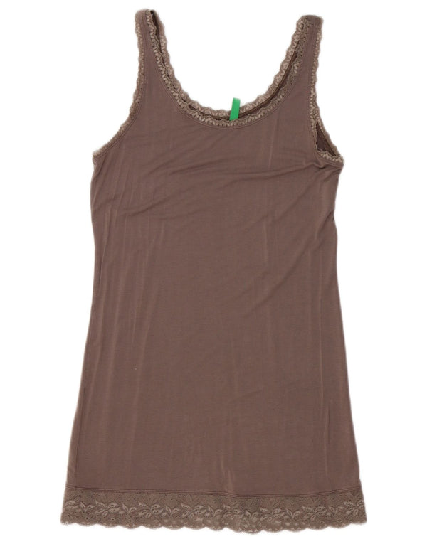 Γυναικείο Μίνι Σλιπ Φόρεμα Benetton UK 6 XS Γκρι βισκόζη