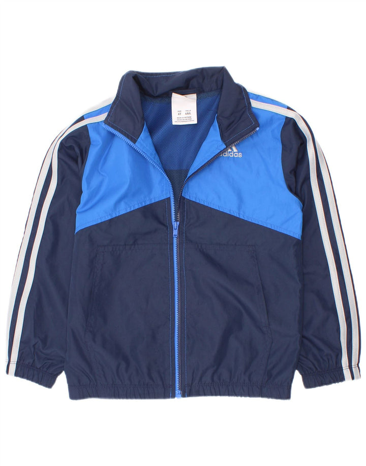 Adidas Boys αθλητική φόρμα Adidas Top Jacket 3-4 Years Navy Blue Colorblock Polyester