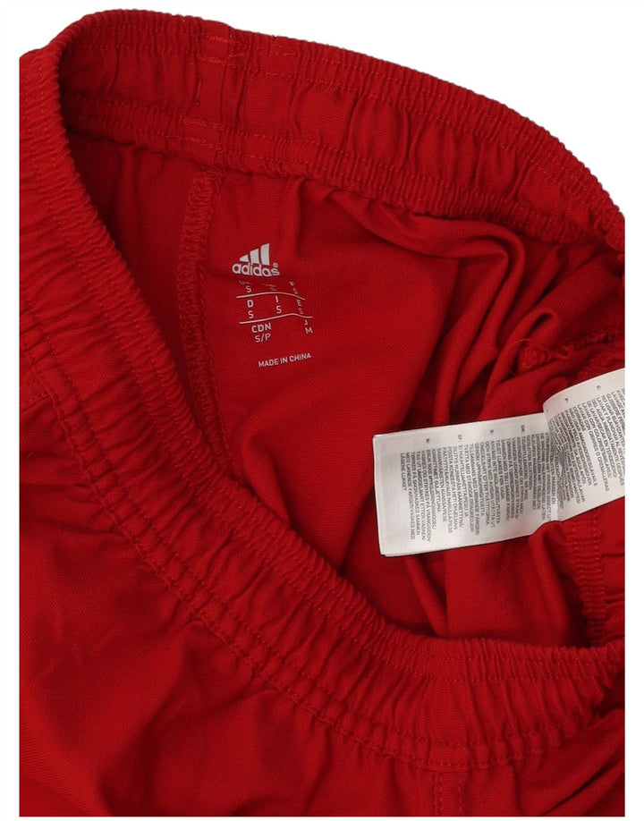 Adidas Γυναικείο Climacool γραφικό αθλητικό σορτς UK 8 Μικρό κόκκινο πολυεστέρα