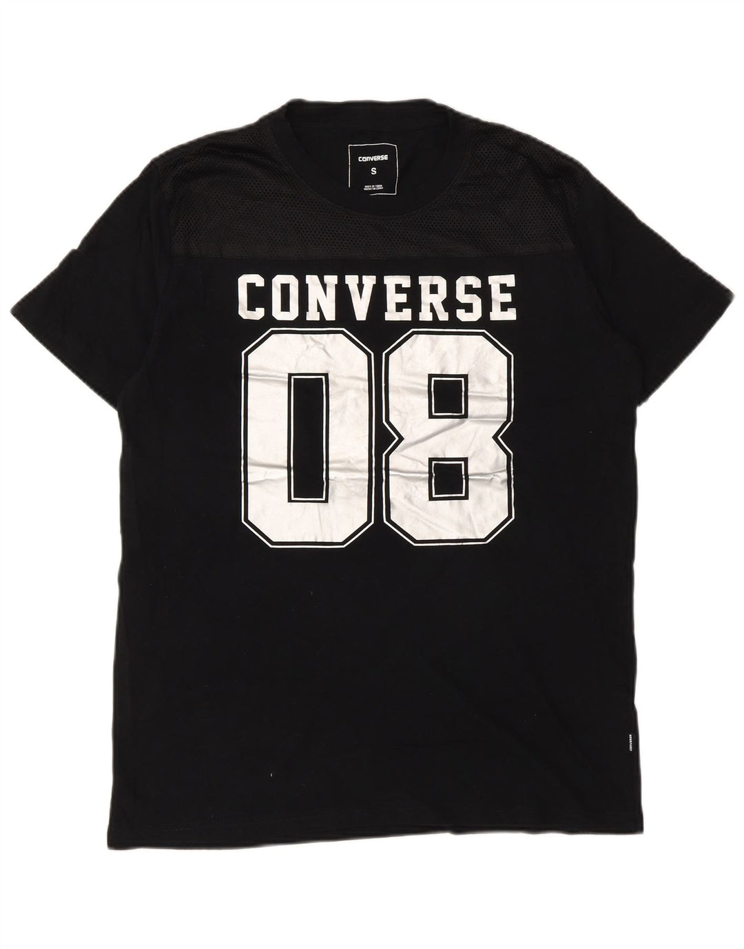 Ανδρικό γραφικό μπλουζάκι Converse Top Μικρό μαύρο βαμβακερό