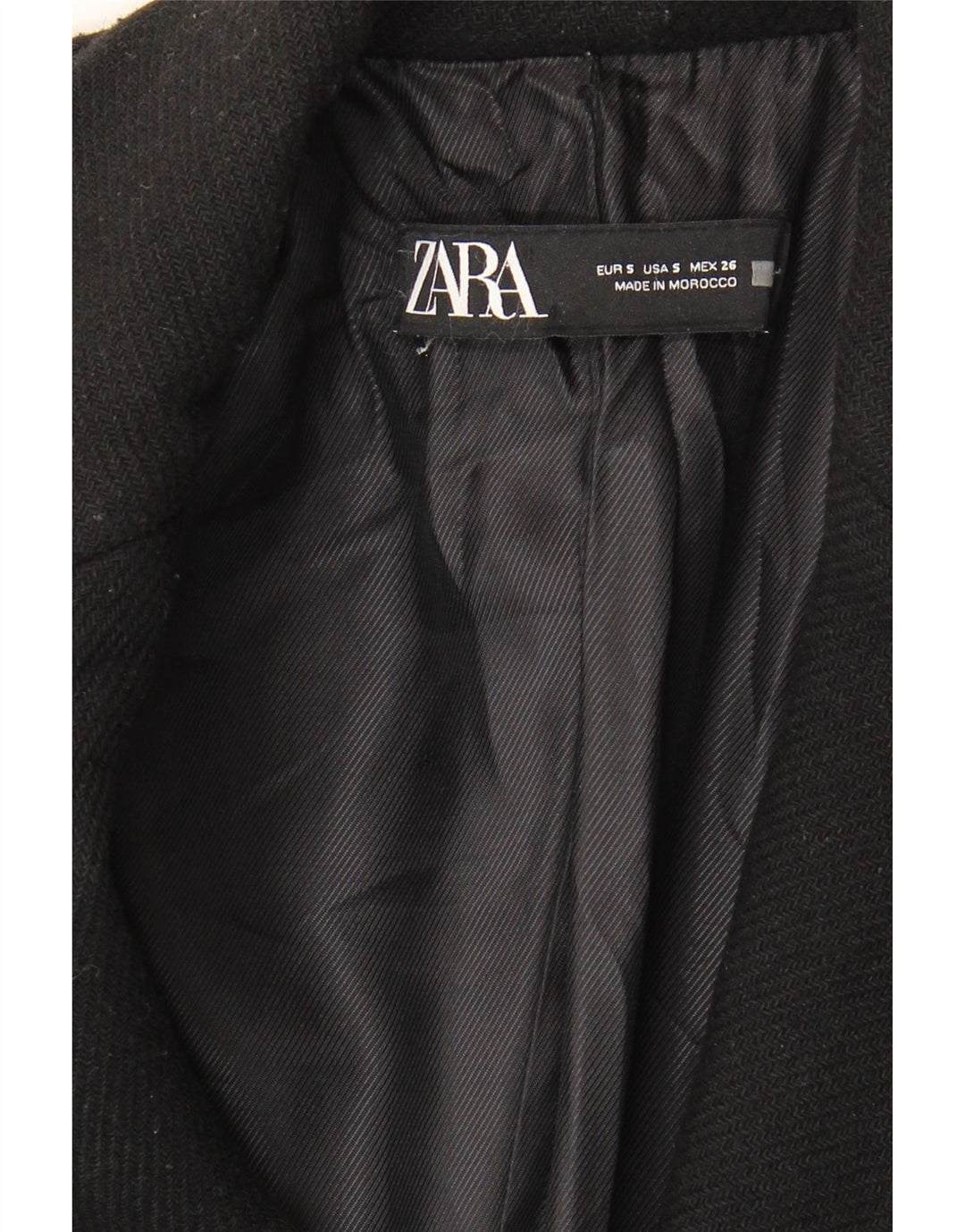 Zara Γυναικείο Πανωφόρι UK 10 Small Black