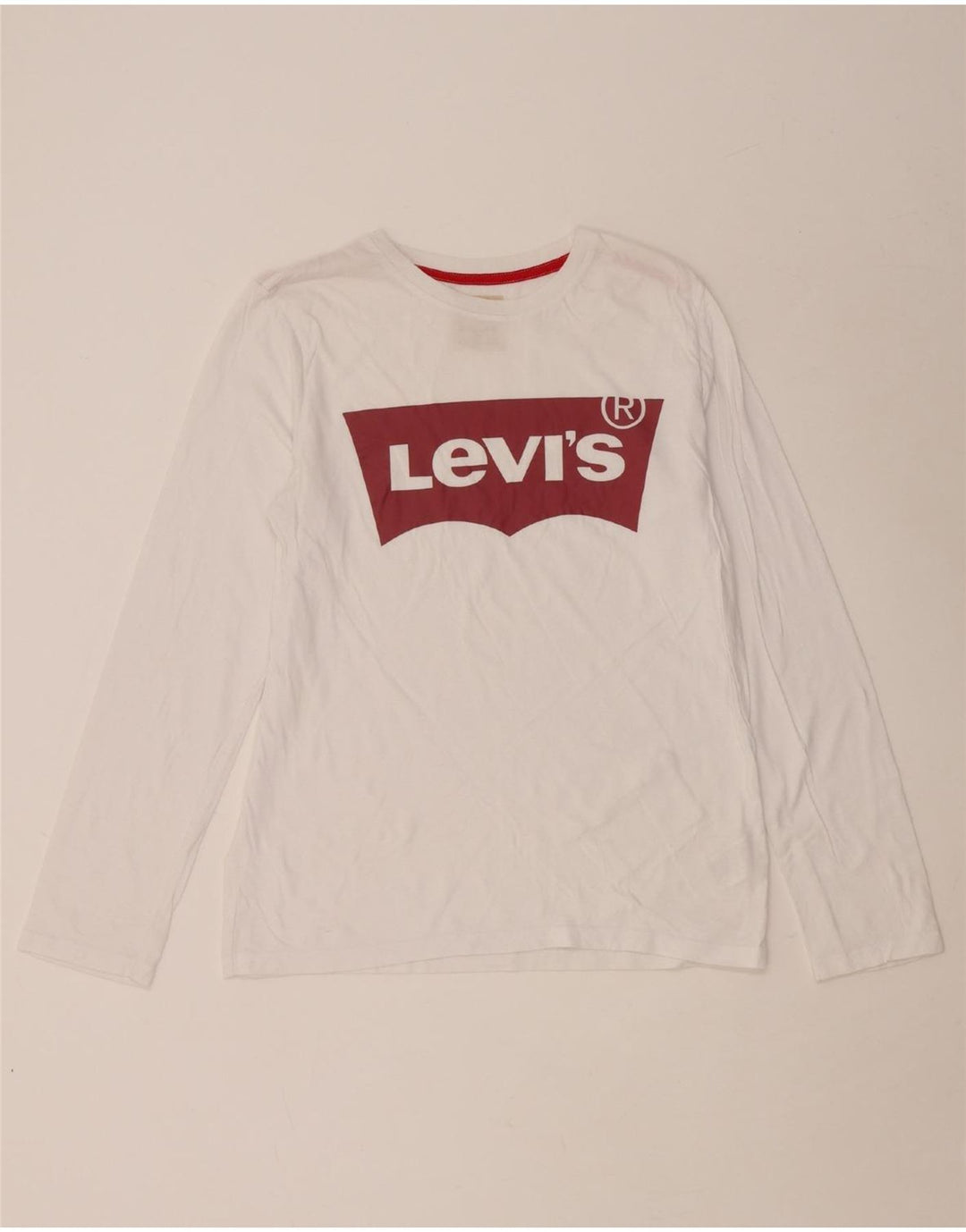 LEVI'S Boys Graphic Top Μακρυμάνικο 15-16 ετών Λευκό Βαμβακερό