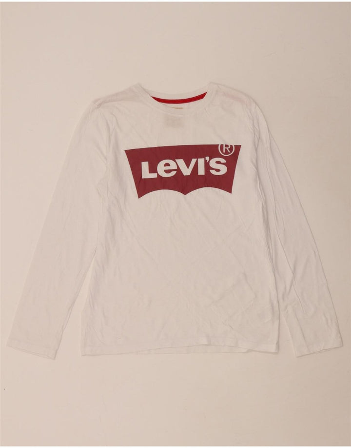 LEVI'S Boys Graphic Top Μακρυμάνικο 15-16 ετών Λευκό Βαμβακερό