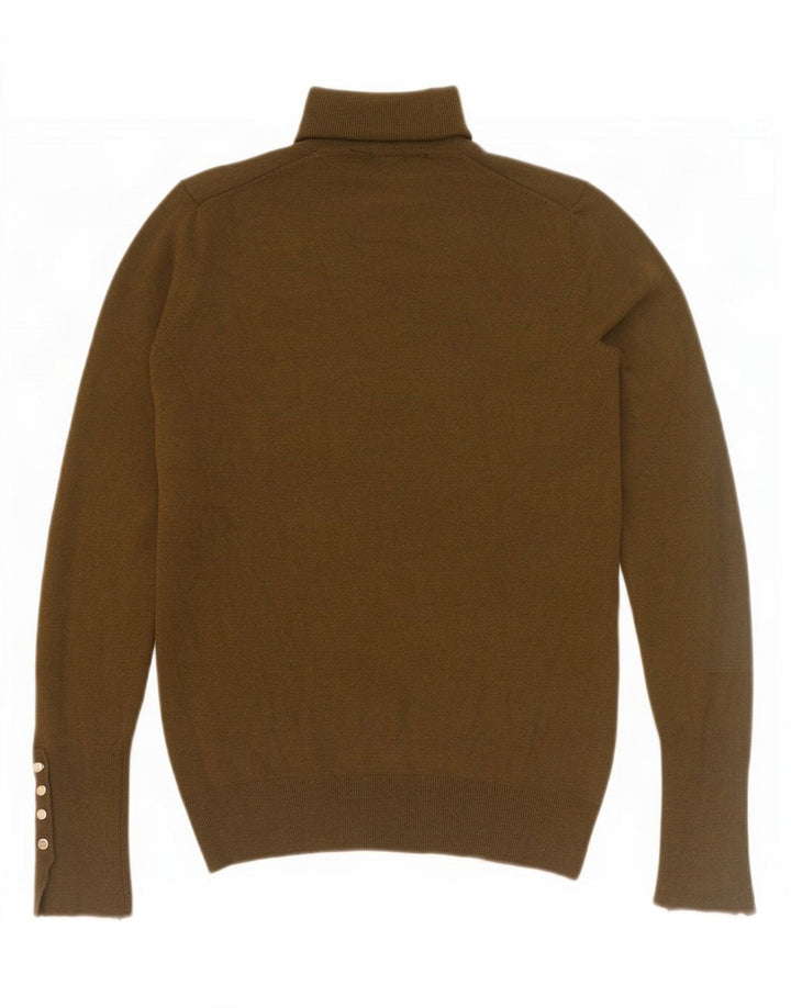 Zara Γυναικείο πουλόβερ με ρολό λαιμόκοψη UK 10 Small Khaki