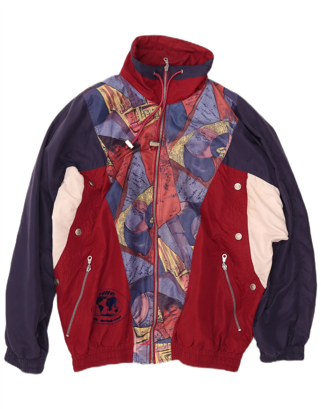 Ανδρική φόρμα γραφικής VINTAGE Top Jacket 2XL Navy Blue Colourblock