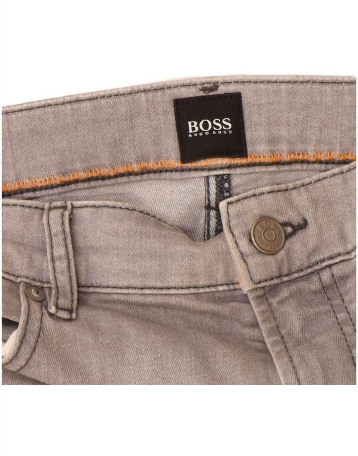 Ανδρικό τζιν ίσιο Hugo Boss W36 L30 Γκρι βαμβακερό