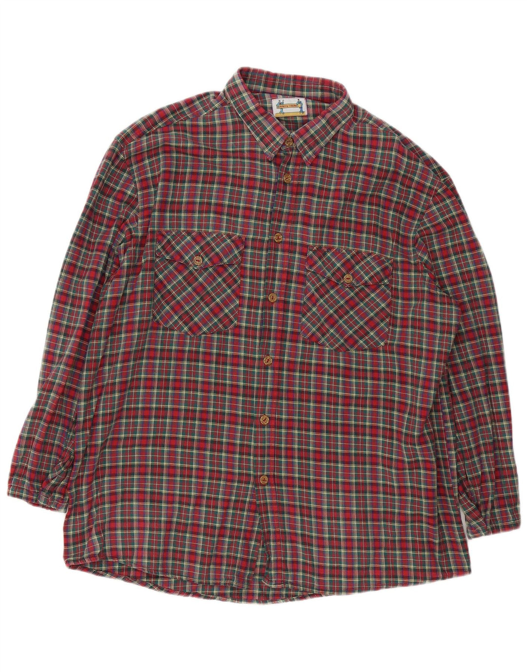 Vintage Ανδρικό Φανελένιο Πουκάμισο XL Red Check