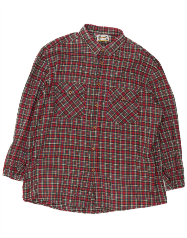 Vintage Ανδρικό Φανελένιο Πουκάμισο XL Red Check