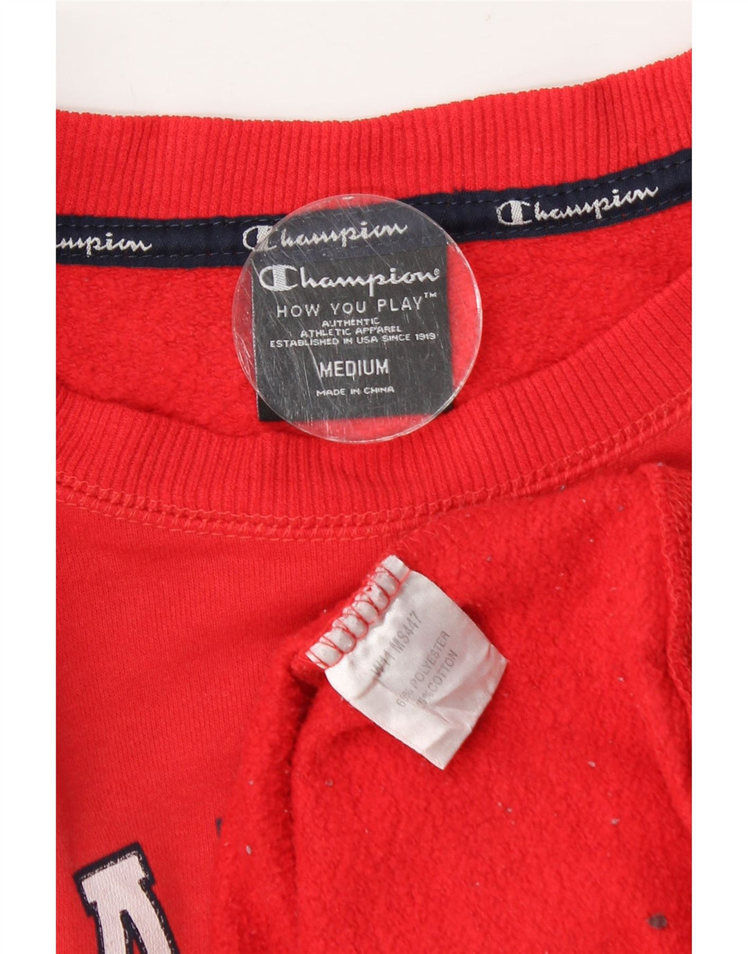 Ανδρικό γραφικό φούτερ Champion Jumper Μεσαίο κόκκινο πολυεστέρα