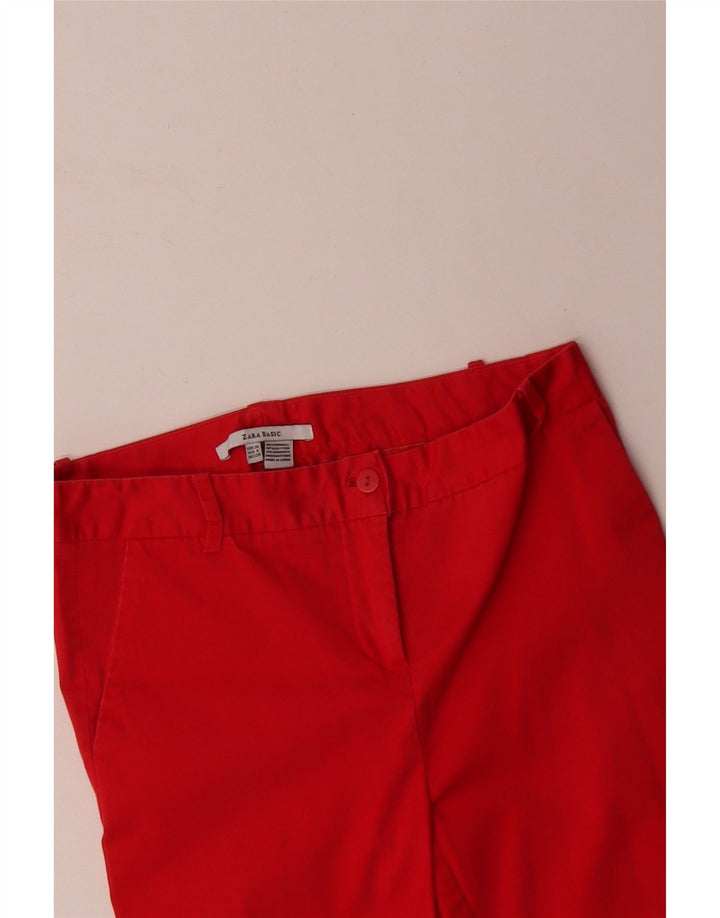 ZARA Γυναικείο ίσιο παντελόνι Chino EU 38 Small W28 L23 Κόκκινο βαμβακερό
