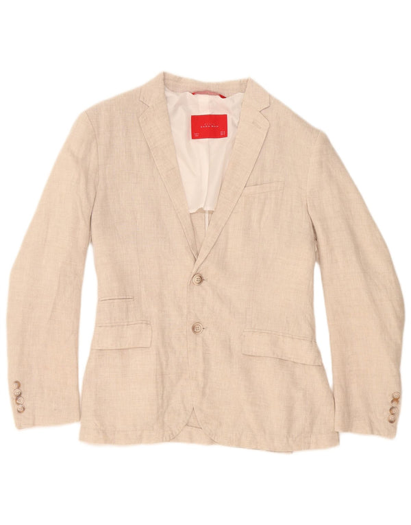 Zara Ανδρικό σακάκι μπλέιζερ με 2 κουμπιά EU 46 Small Beige