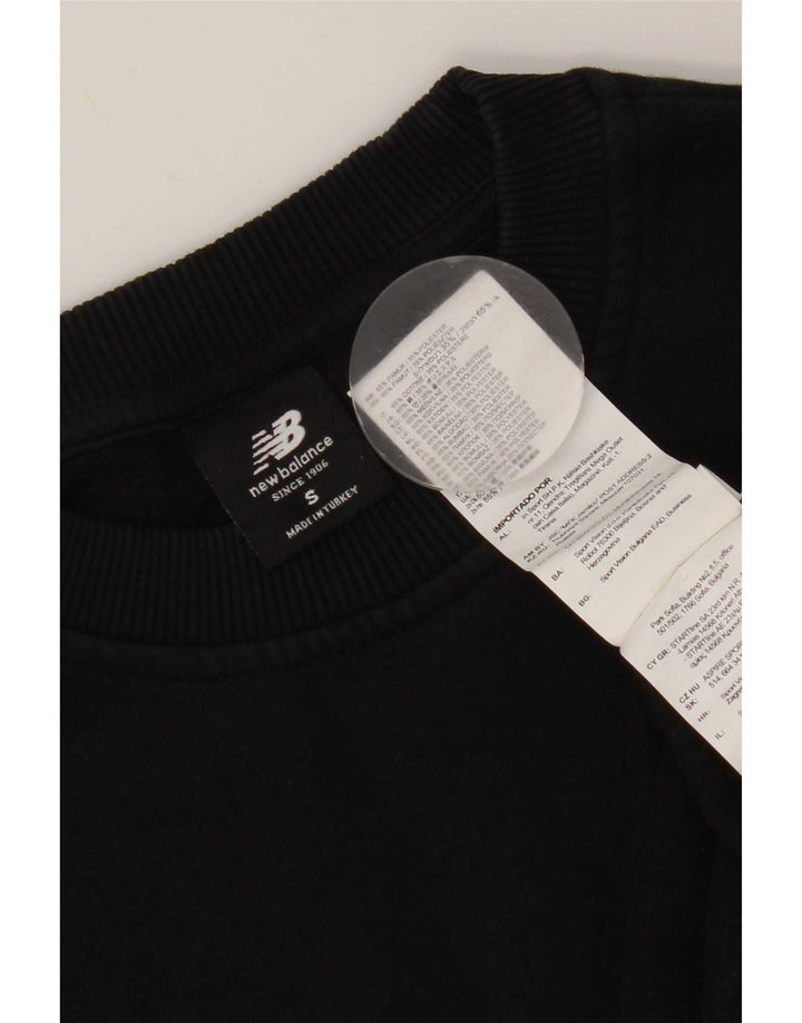 Ανδρικό φούτερ New Balance Jumper Μικρό μαύρο ριγέ βαμβακερό