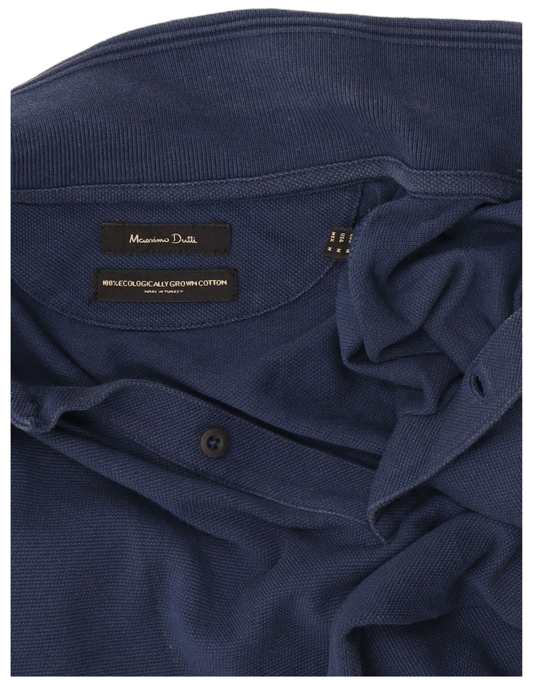 Ανδρικό πουκάμισο πόλο Massimo Dutti, Βαμβακερό μεσαίο ναυτικό