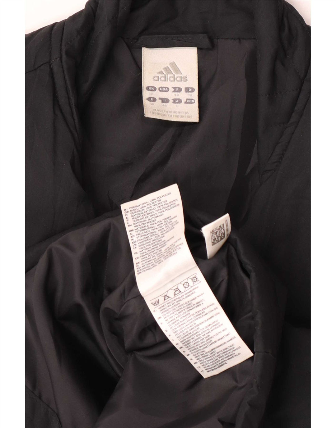 Adidas Γυναικεία padded Gilet UK 12 Medium Black Polyester