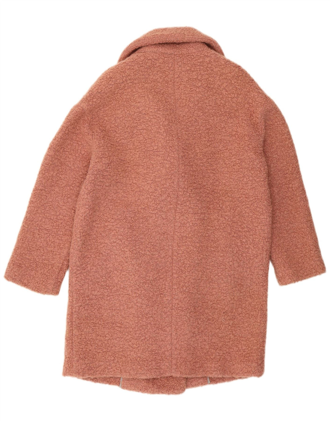 Topshop Γυναικείο Παλτό με διπλό στήθος UK 10 Small Pink Wool