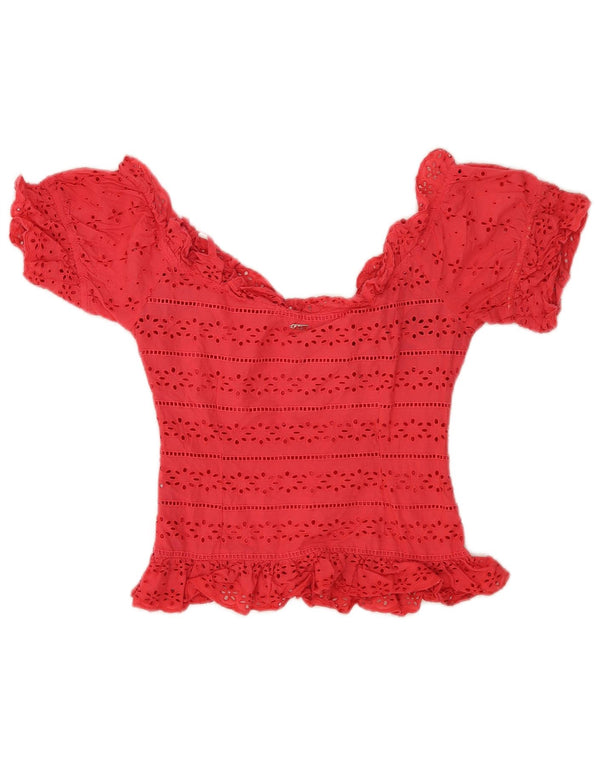 Guess Γυναικεία Crop Μπλούζα Τοπ UK 10 Small Pink