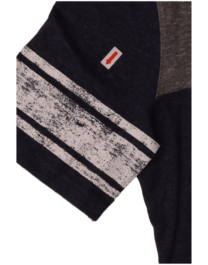 Γυναικείο γραφικό μπλουζάκι Reebok Top UK 14 Large Navy Blue Polyester