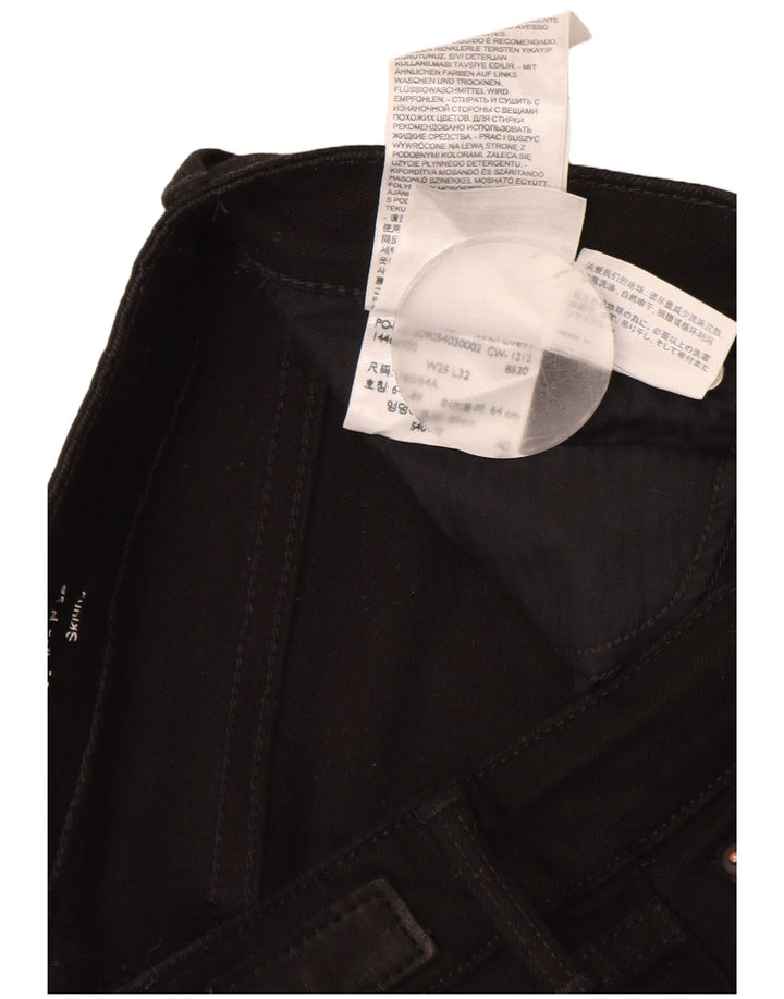 Γυναικεία LEVI'S Slight Curve Modern Rise Skinny Jeans W25 L30 Μαύρο βαμβακερό